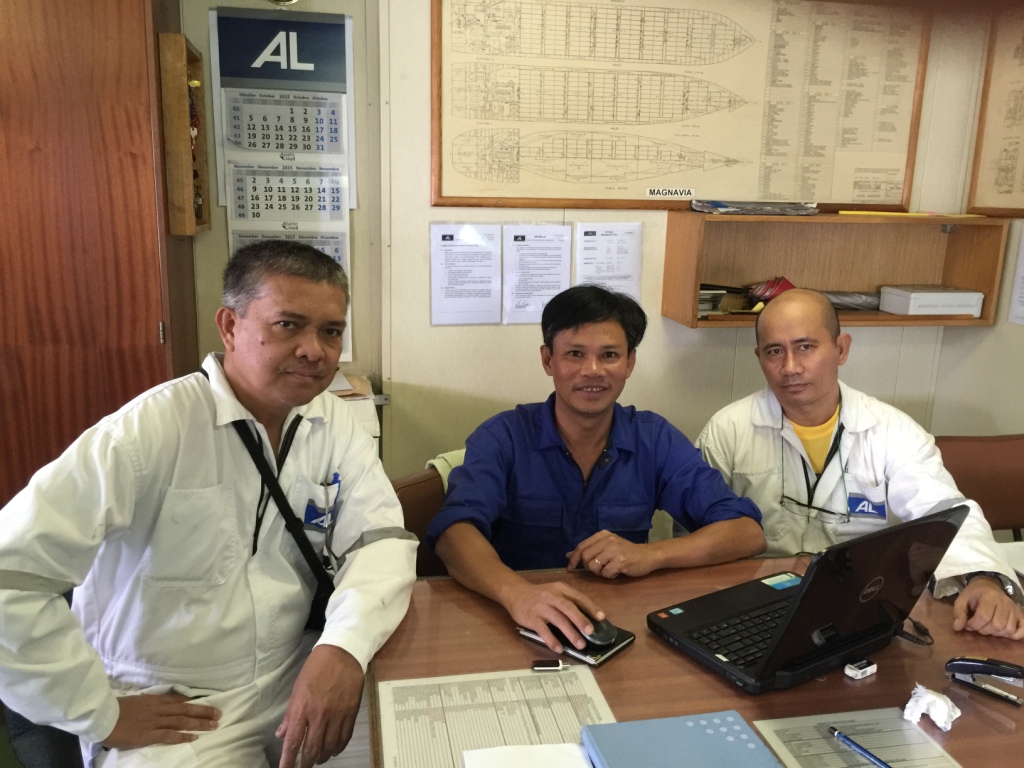 Ship repair in Yangon Port 
